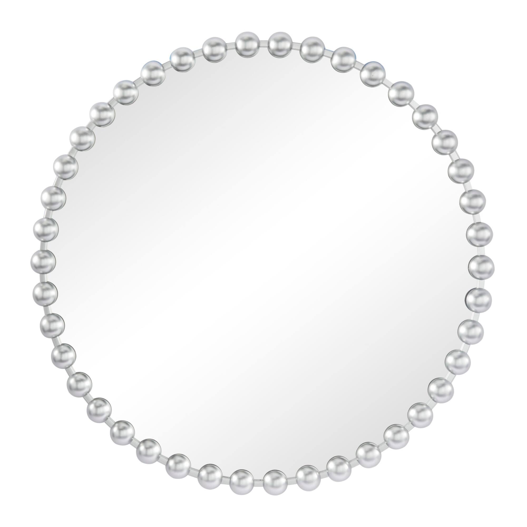 CosmoLiving by Cosmopolitan Silver Metal Orb Framed Wall Mirror 36" x 2" x 36"